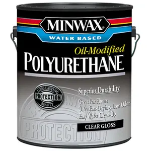 Minwax 71031 Gallon Gloss Water Based Polyurethane- Pack of 2