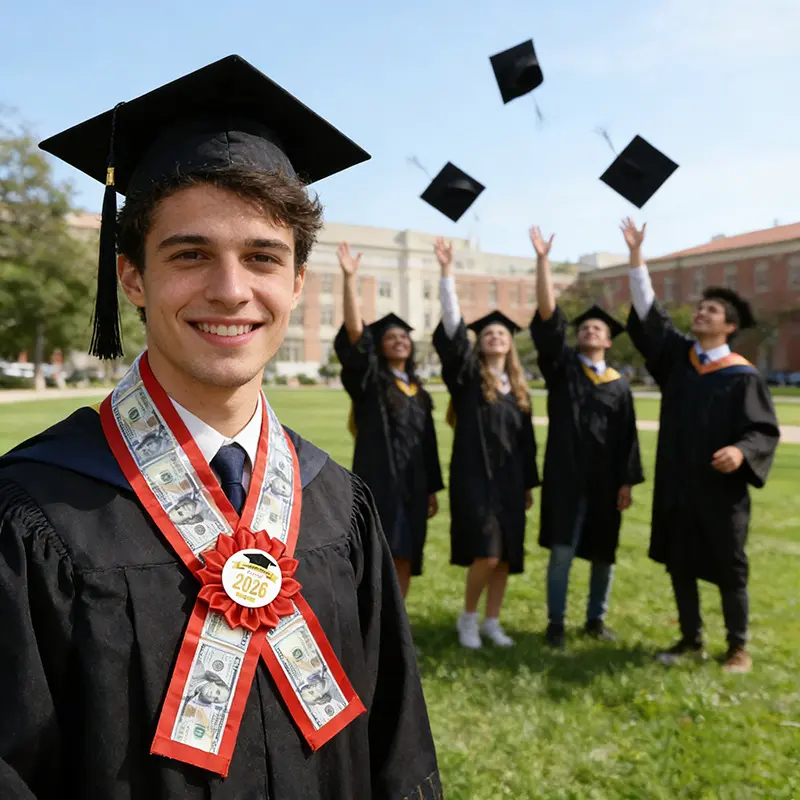 Graduation Birthday Holiday Celebration Garland Ribbon Handmade DIY Ribbon Graduation Birthday Holiday Celebration Garland Ribbon Handmade DIY Ribbon