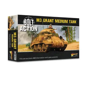 Wargames Delivered M3 Grant Medium Tank 1/56 Scale Model for British WWII Bolt Action with Decals and Markers