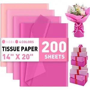 200 Sheets   Day Tissue Paper 14x20 Inch,   Wrapping Tissue Paper Bulk for Mother's Day Gifts Wrapping,  Wrap, Birthday Wedding Graduation DIY Crafts Holiday