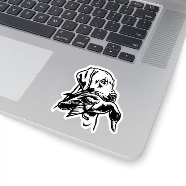 Duck Hunting Dog Sticker Waterproof Vinyl Decal For Laptop, Car, Phone, Water Bottle, Lab Retriever Hunter Sticker For Outdoorsmen, Hunting Dog Gift, Durable Hunting Lab Decal