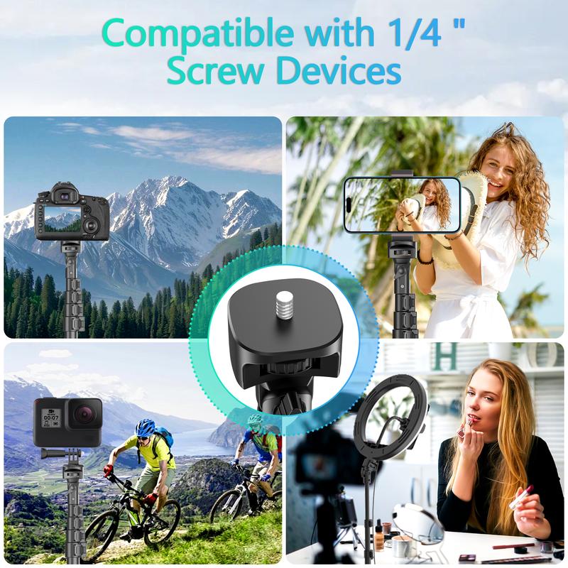 62'' Extendable Phone Tripod & Selfie Stick with Wireless Remote, Universal Holder for iPhone, Android & Cameras 62'' Extendable Phone Tripod & Selfie Stick with Wireless Remote, Universal Holder for iPhone, Android & Cameras