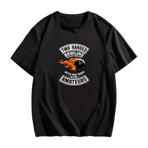 100% Cotton Funny Bowling Two Handed Bowling T-Shirt