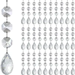 Artificial Crystal Teardrop Ornament Set, 30 Pieces, Elegant Christmas Tree Decorations, Perfect for Holiday Parties, Home Decoration and Party Decoration Supplies