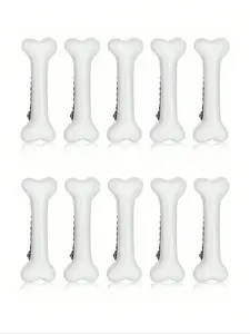 10pcs Cute Dog Bone and Crocodile Hair Clips, Funny Bone Hair Clamps, Multi-Functional Side Bangs Clips, Party and Holiday Accessories, Hair Clip Set