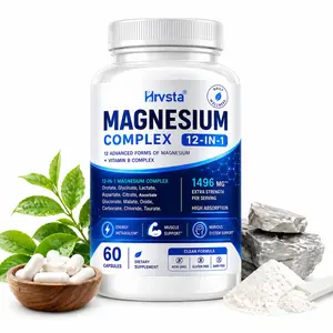 12-in-1 Magnesium Complex (Enhanced Formula) | 12 Forms of Magnesium + B-Complex Vitamins | High Absorption | 1496 mg Per Serving | 60 Capsules