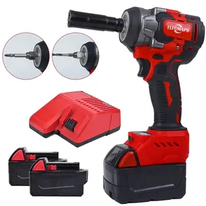 3-in-1 Cordless Brushless Impact Wrench – 450N Household Torque Power Tool, Perfect for Auto Repair, Home DIY, and Construction | Red and Black Color Scheme