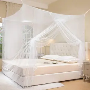 Summer Single Opening Portable Mosquito Net, Indoor Outdoor Use, Dorm Bedroom Camping Quick Setup, Thickened with Hooks and Straps