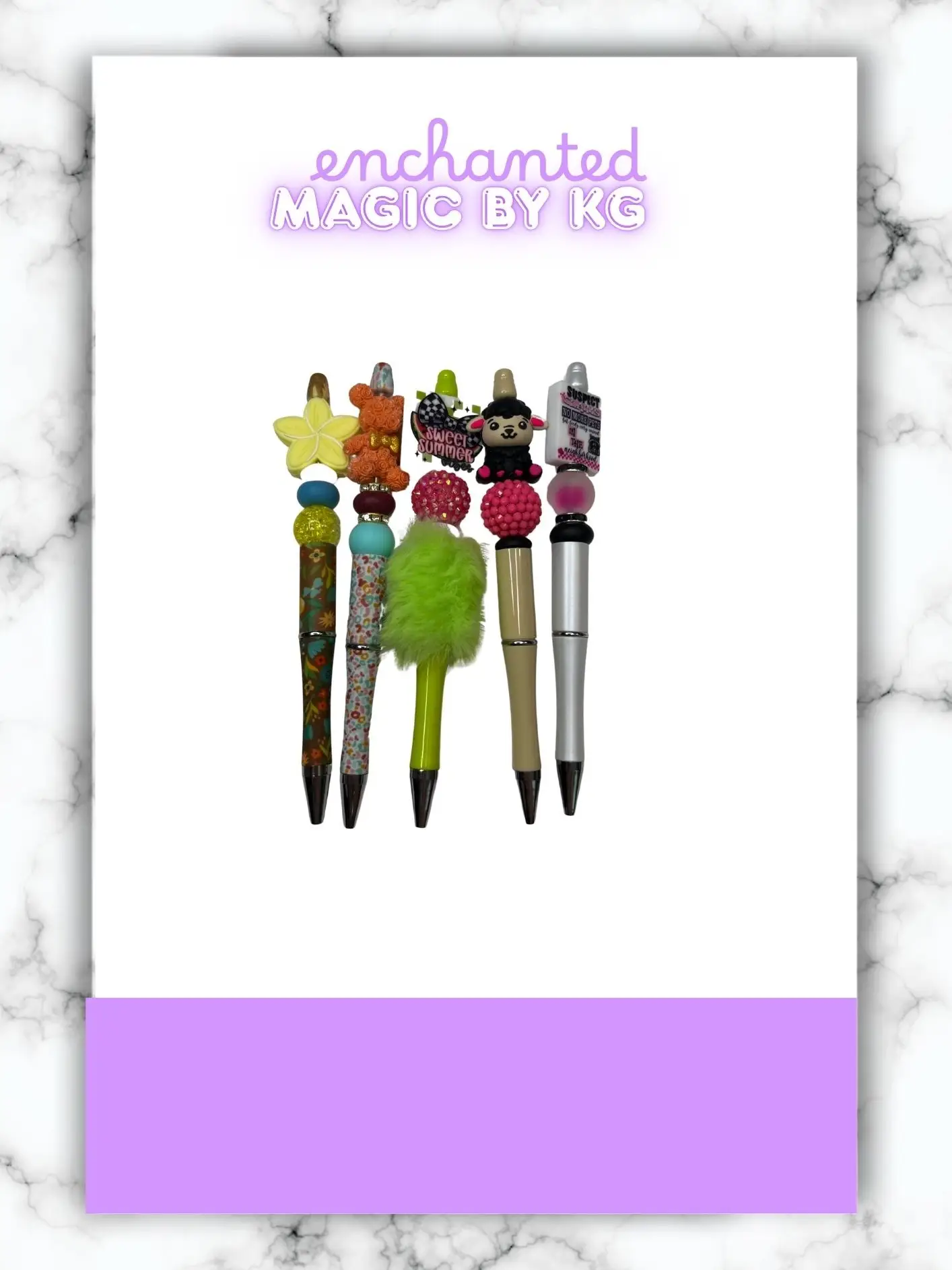 Beaded pens and focal only option - choose on live and made to order!