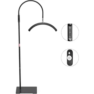 Lash Light for Eyelash Tech, Half Moon Light for Lashes and Estheticians, LED Floor Lash Lamp for Eyelash Extensions,  Art,  Art and Skincare (Black)