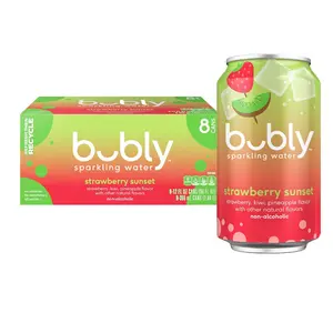 bubly Sparkling Water, Strawberry Sunset, Zero Sugar & Zero Calories, 12 Fl Oz Cans (Pack of 8)