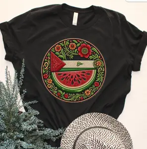 Palestine Solidarity Shirt Tshirt Hoodie Sweatshirt – Save Gaza Human Rights Tee with Watermelon Symbol and Flag Colors