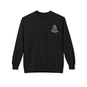Embroidered Virgen De Guadalupe Crewneck Sweatshirt in multiple colors with Detailed Embroidery