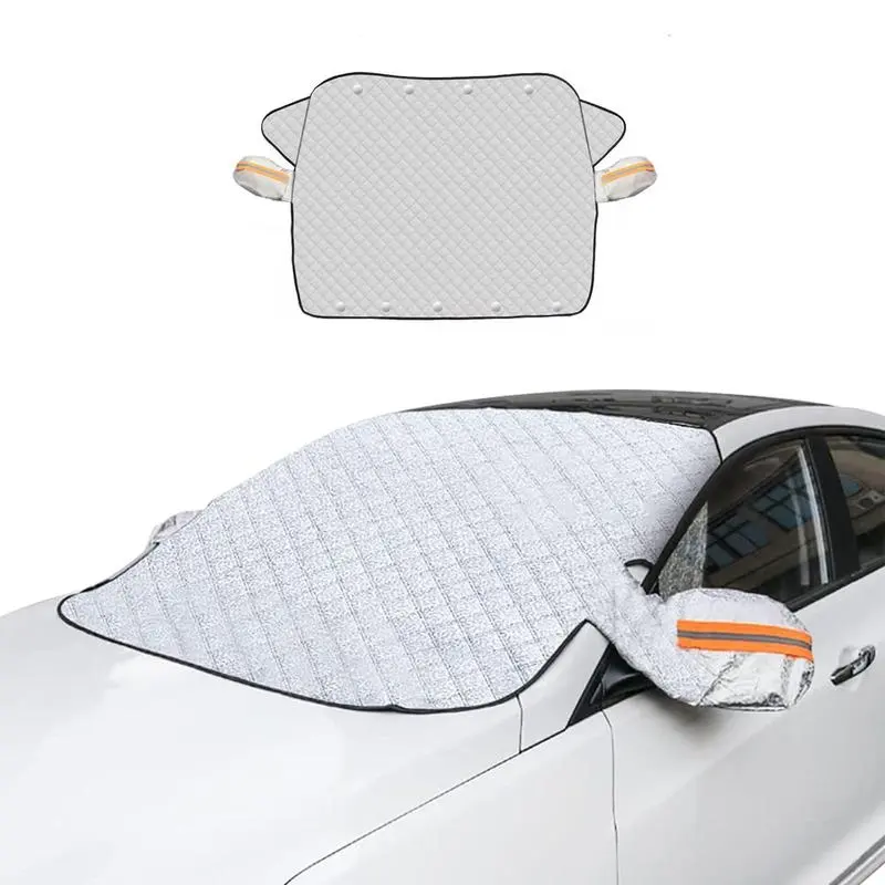 Two packs Car Windshield Snow Cover Sun Shade Winter Dust Rain Ice Frost Guard Protector - Durable Design for Winter Weather Protection & Summer sunshade