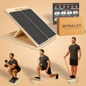 Portable Calf Stretching Squats Calf Stretcher Physical Therapy Equipment Wooden Slant Board for Home & On-the-Go Use Compact & Portable Design