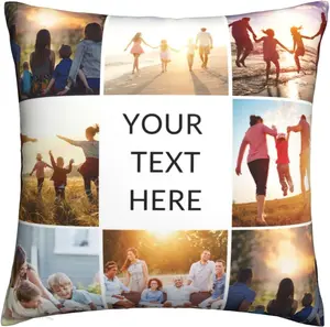 Personalised Cushion Cover 30x30cm Double-Sided Printing Custom Pillowcases with Photo Text for Family, Friends, Birthday, Wedding