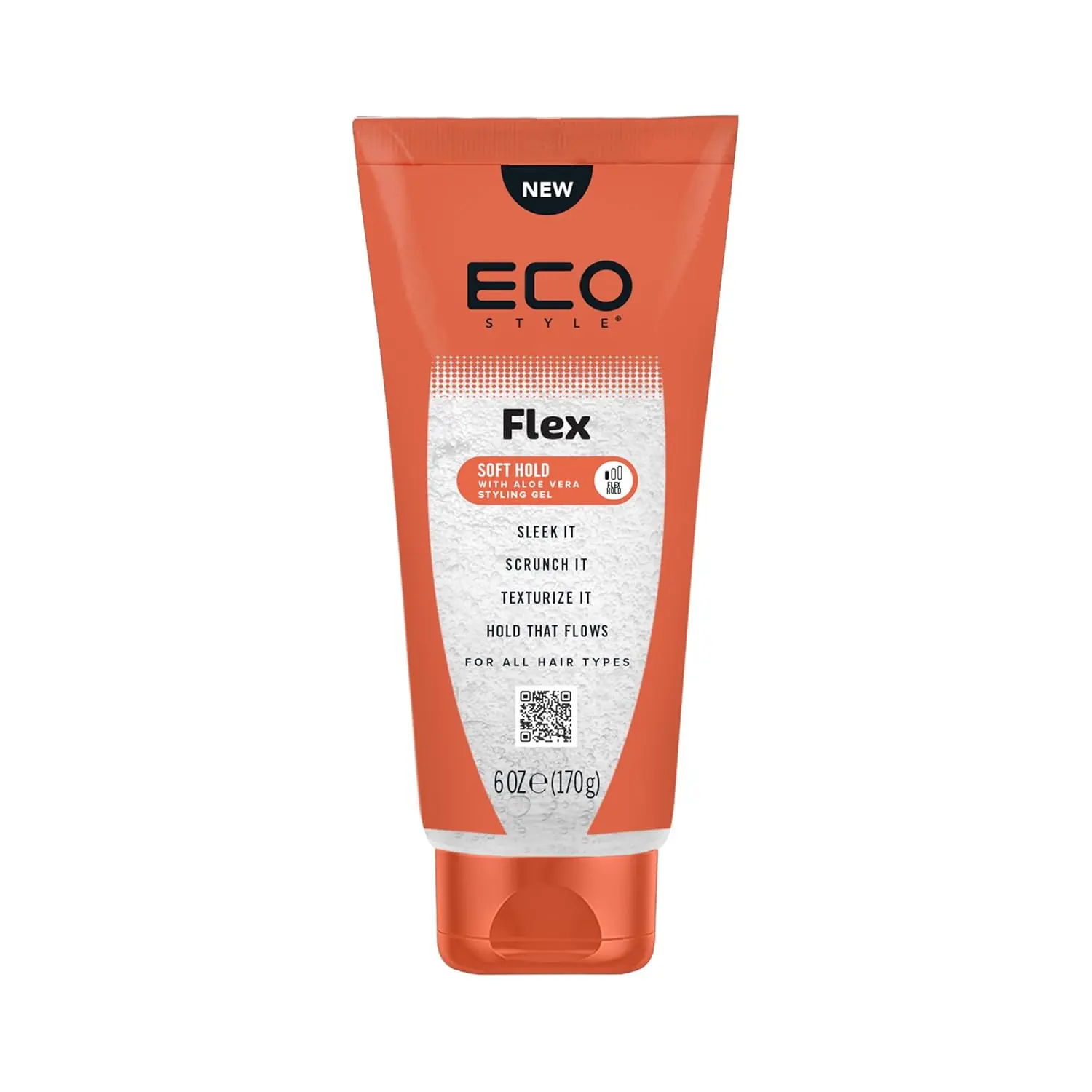 Eco Style Flex Soft Hold Gel - 6 oz Haircare Styling Product for Smooth, Fine, Color-Treated, and Chemically Treated Hair