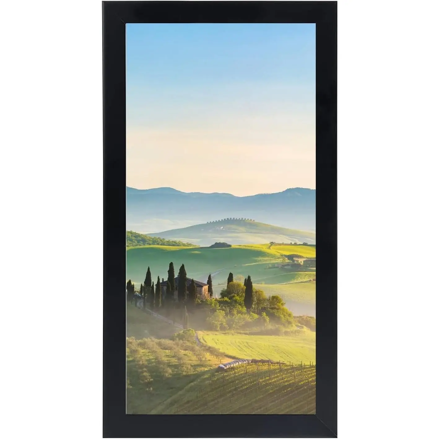 10x18 Black Picture Frames with Plexiglass, Wall Gallery Photo Frames for Horizontal and Vertical Mounting, Home Office Decoration