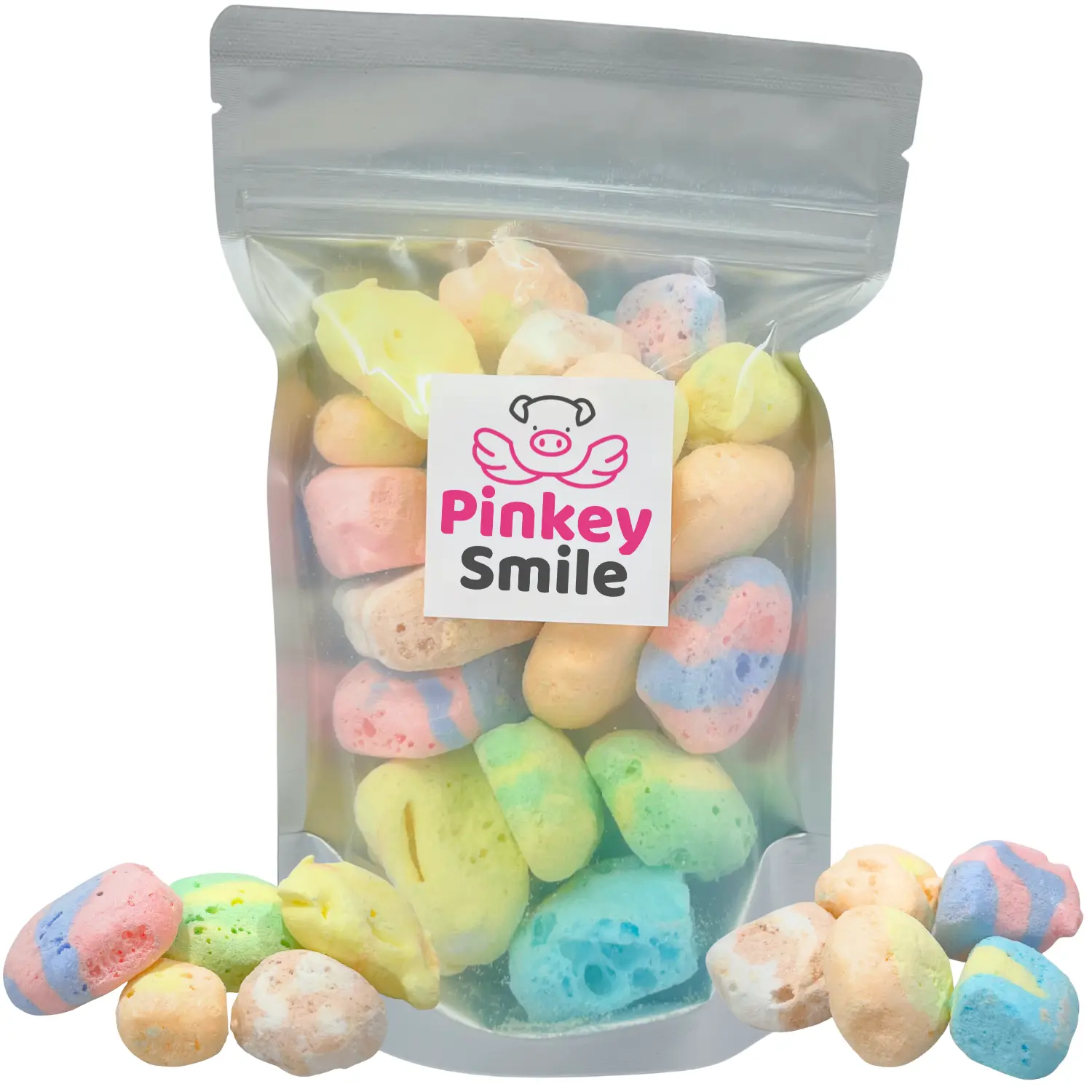 Freeze Dried Candy Tropical Mix Salt Water Taffy 2 oz - Cut To Bite Sized Pieces - Ships In Box - Deliciously Crunchy, Intense Flavor, Lightweight Snack