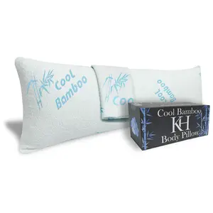 Kova Harper Cooling Bamboo Body Pillow +1 FREE Pillowcase - With Adjustable Memory Foam