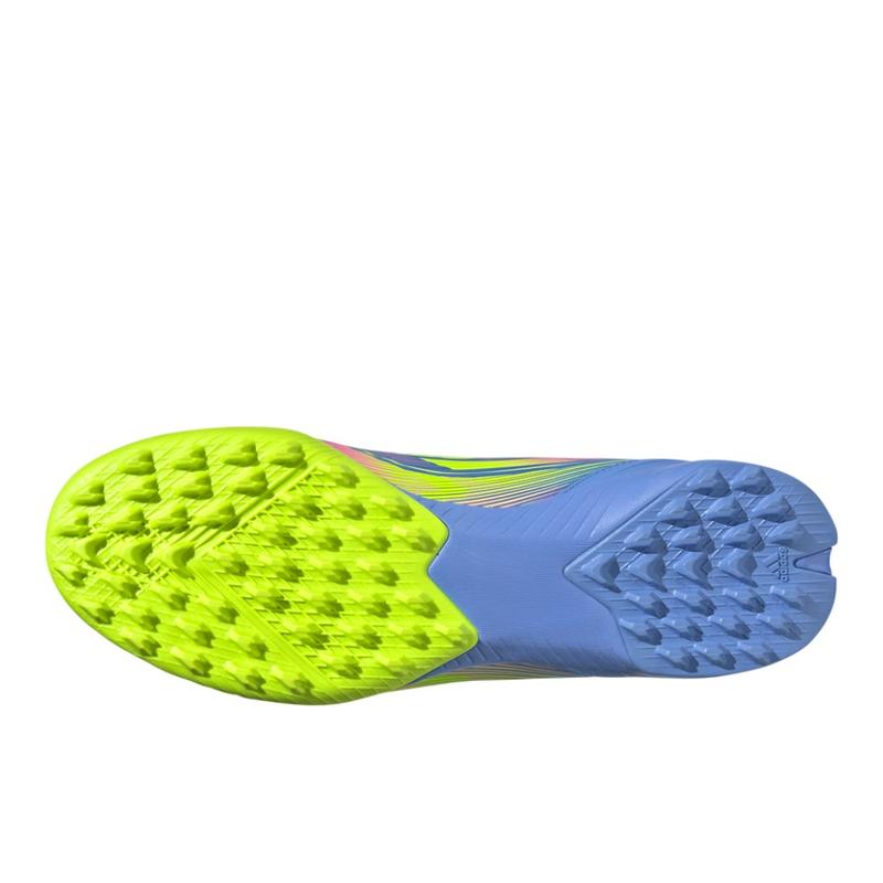 adidas Womens F50 League Mid Turf Soccer Cleats  - Blue, Yellow