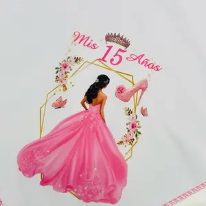 12pcs Quinceanera Napkins 10x10 Inches Polyester Tableware for Quinceanera Celebrations with Elegant Design and Message