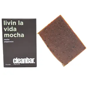 Cleanbar All-Natural Bar Soap - Livin La Vida Mocha - Peppermint Vanilla Mocha & Coffee Grinds  Bar Soap - 4.5 oz - Essential Oils Body Care Cleanser