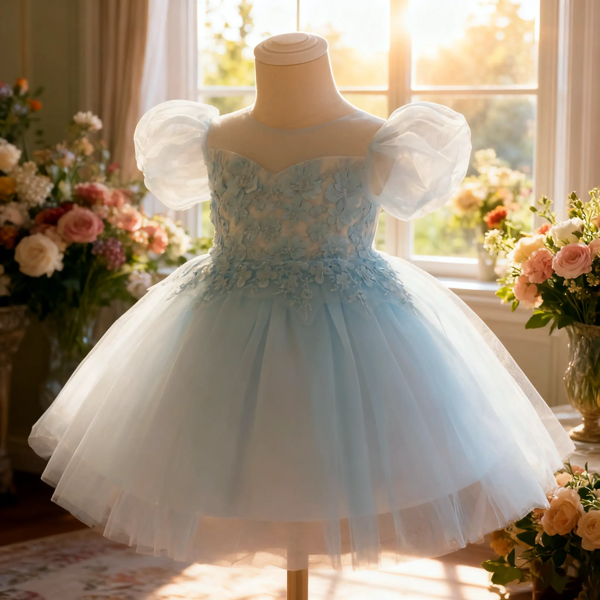 2281 New Arrival High Quality Dress For Girls Girls Dress Birthday Party Ball Gowns For Newborn Pegeant Mesh Tutu Dress