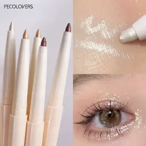 6pcs/ set Shiny Lying Silkworm Eyeliner Pencil Glitter Nature Brightens Highlighter Eyeliner Eyeshadow Pen Long-lasting Eye Korean Makeup Eye Makeup Product