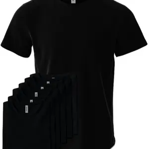 Basico Apparel 100% Cotton Unisex CrewNeck T-shirts (6 PACK). Short Sleeves Menswear streetwear Blank tee