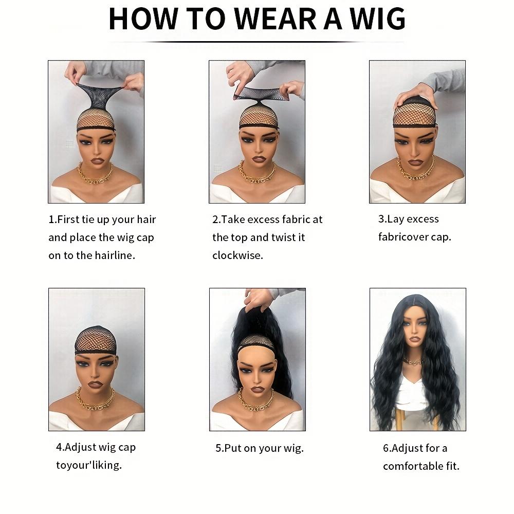 Pixie Cut Wig with Long Deep Wave Synthetic Hair and Bangs, Beginner-Friendly Mullet Style Wig