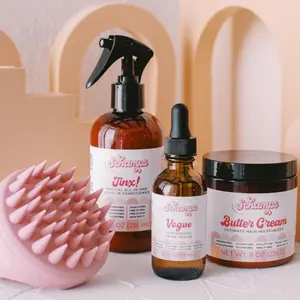 Styling Bundle: Leave-In Conditioner, Hair Moisturizer, Shine Serum & Scalp Massager Set