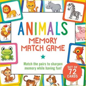 Animals Memory Match Game (Set of 72 Cards) -- Peter Pauper Press, Game