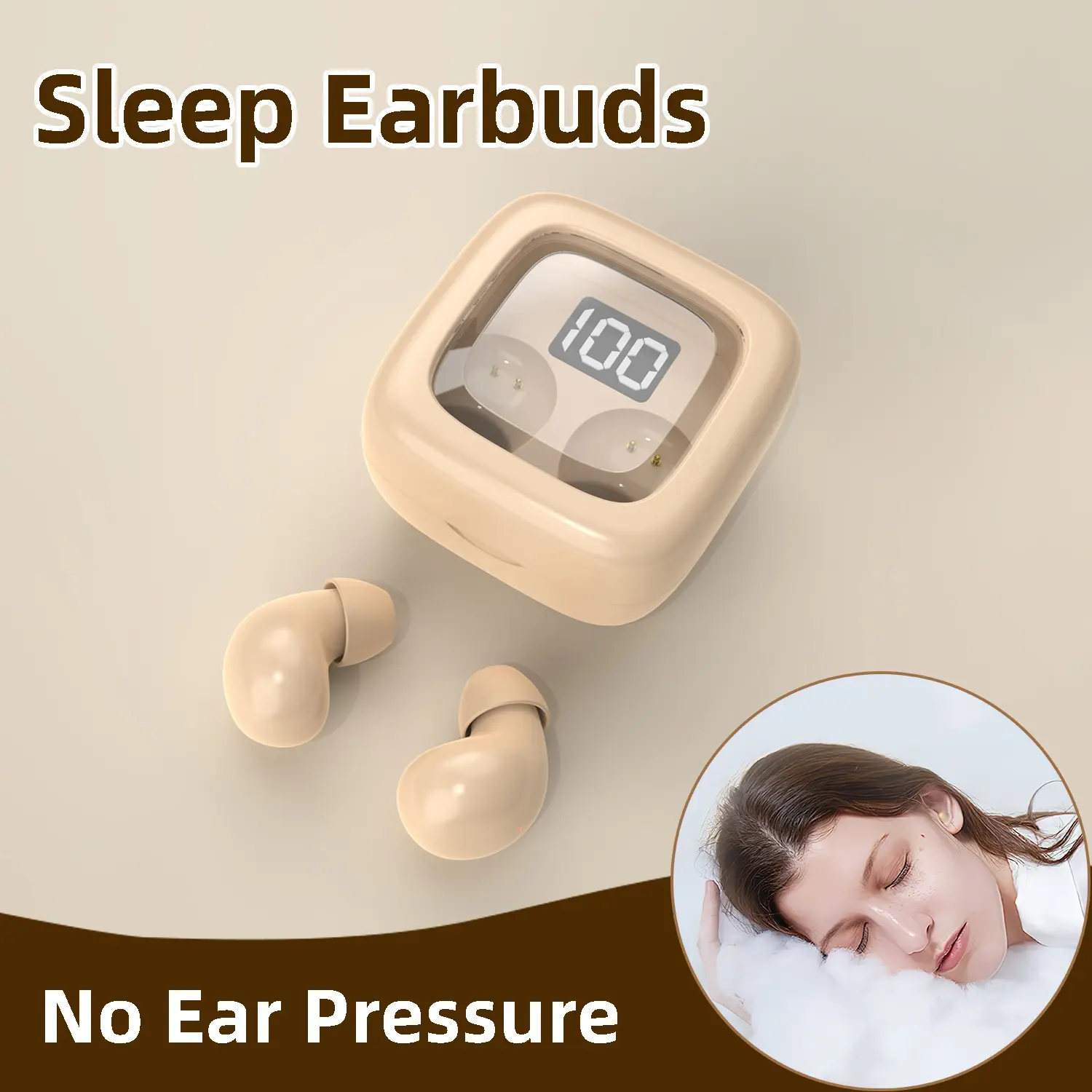 Ultra-Mini Invisible Sleep Earbuds, Zero Bulk Fit for Side Sleepers, No Ear Pressure, All-Night Comfort, Noise Isolating
