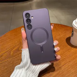 Compatible with Samsung Series: Magnetic Phone Case with Wireless Charging Support (MagSafe-Compatible) - Full-Coverage, Rounded-Edge, Shockproof Soft Case (Suitable for Couples)