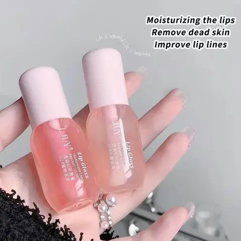 Women's 2pcs/set Moisturizing Lip Gloss Kit - Crystal, Smooth, Gentle Lip Balm Gloss Stick Cosmetic Makeup Product with Plumping, Brightening, Moisture Benefits for All Skin Types, Color Correction Back to School Essential