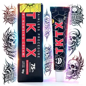 TKTX Tattoo External Relief Cream, Skin Soothing Ointment for Tattoo, Waxing, Microneedling, Professional Tattoo Supplies, Portable 10g Body Art Care Cream