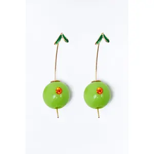 Olive You Drop Earrings - Olive