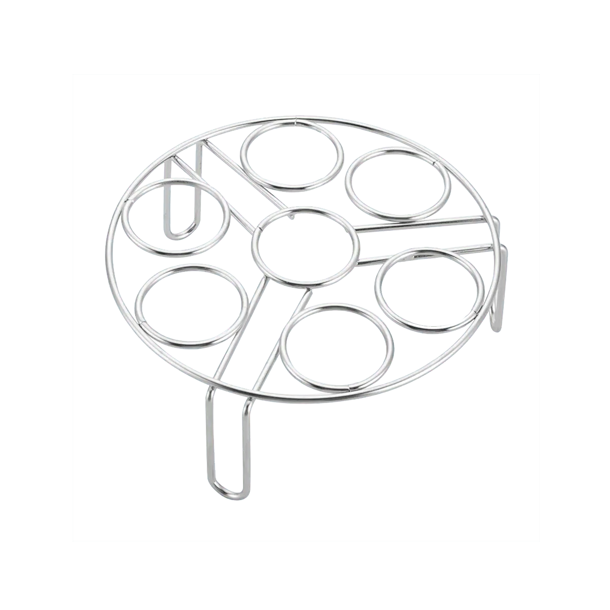 COOKER KING Stainless Steel Steamer Rack Trivet for Pots & Pans - Elevated Egg Steaming Stand, Heat-Resistant Kitchen Gadget, Fits 17.5cm Diameter Pots - Model KA81445