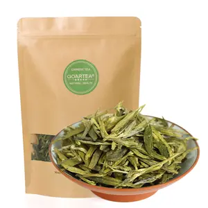 GOARTEA 250g / 8.8oz Xihu Longjing Dragon Well Dragonwell Spring Green Tea Loose Leaf Chinese West Lake Long Jing Tea Beverage Natural