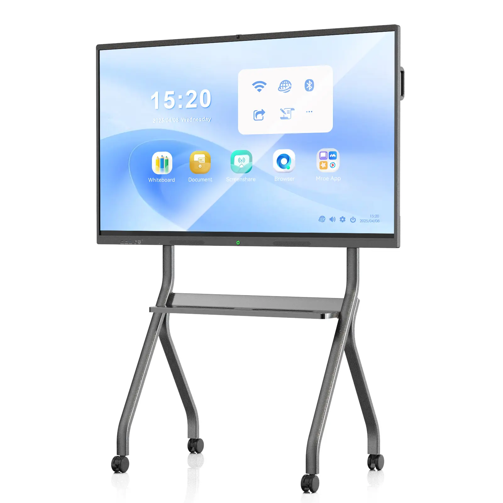 OHYEAHSPIN 55"/65"/75"/86'' Smart Board,Electronic Interactive White Board with 4K Touchscreen Display Built in UHD Camera Open App Ecosystem Digital Whiteboard for Business Office Classroom Home (Wall-Mounted,55'')