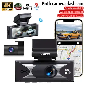 2026 New Model-4K  Car Dash Cam,ADAS Loop-Recording 3.2-inch GPS Car Dash Cam，24/7Parking Mode Car DVR Hd Screen Front Rear dashcam