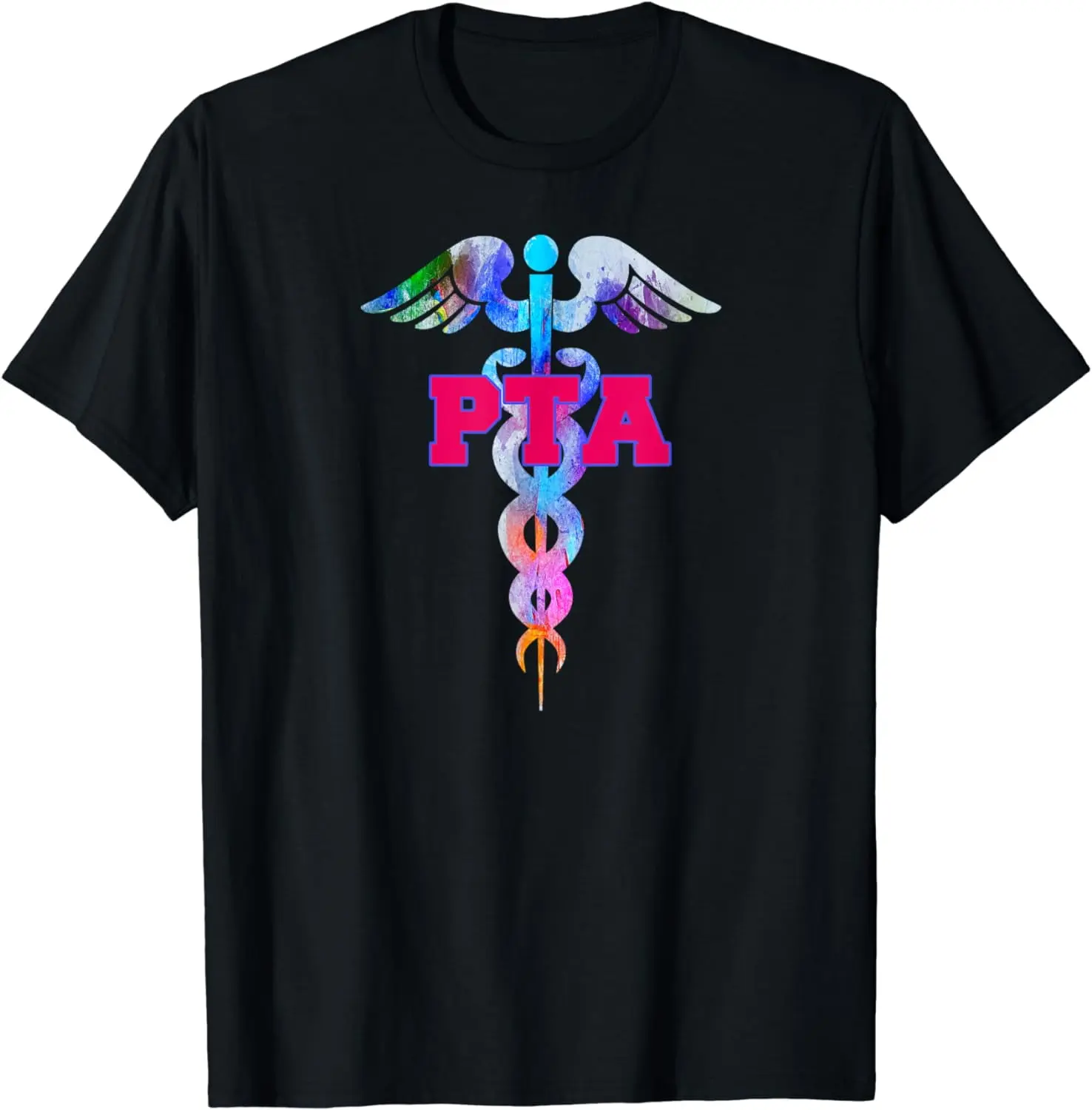 PTA Physical Therapist Assistant Caduceus Summer Casual Shortsleeve Cotton T-Shirt Novelty