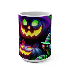 Halloween Pumpkin Mug, Spooky Coffee Cup, Halloween Decor, Fall Gift, Witchy Kitchenware
