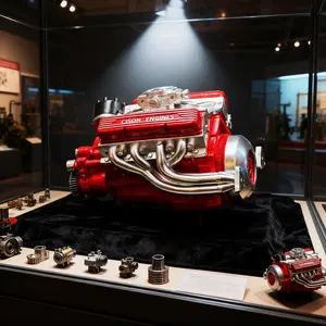 Vintage Workshop Resin Engine Figurine, Mechanical Art Collection, Industrial Era Power Art, Millimeter Scale Machinery Details