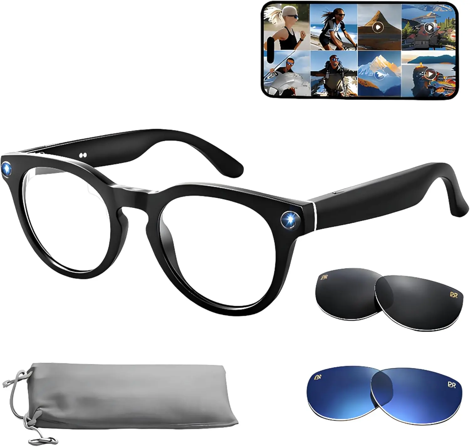 AiMB-S1 AI Smart Sunglasses – 1080p Camera, Bluetooth 5.4, ChatGPT & IPX5