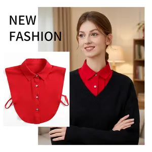 Women’s Detachable Faux Collar — Classic pointed and square collar styles; universal anti-dirt lapel design; suitable for sweaters and sweatshirts; versatile for all seasons; ideal for professional commuting and collegiate/academic styling; available in m