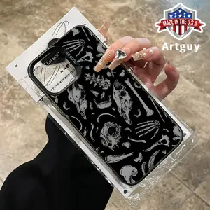 Phone Case Compatible with iPhone 16 15 Pro Max Plus 16E 14 13 12 11 X XR Sheep Skull Pattern Durable Shockproof Anti-Scratch PC Protective Case