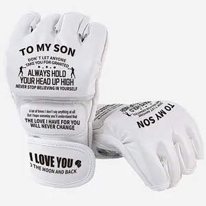Moactiv 1 pair of half finger gloves for men and women boxing gloves five fingers breathable actual combat mma training gloves combat gloves 100 boxing gloves