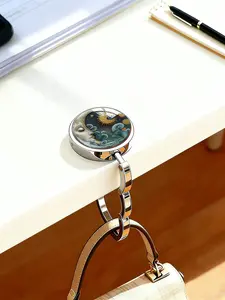 Vintage Sun and Moon Foldable Purse Hook,Womens Bag Purse Hanger,Purse Holder Handbag Hanger Desk Table Bag Hooks for Women Bag